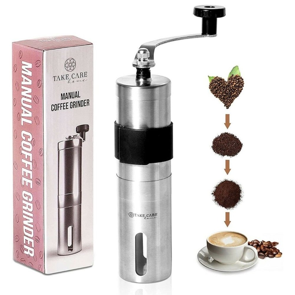Manual Burr Coffee Grinder - Quiet Hand Crank